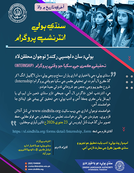 سنڌي ٻولي انٽرنشپ پروگرام